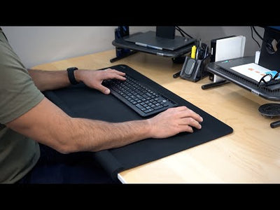 Video preview showing hands on ErgoEdge Deskpad